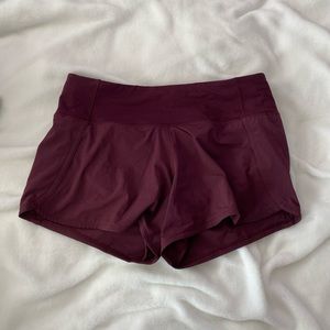 maroon speed up 4” shorts
